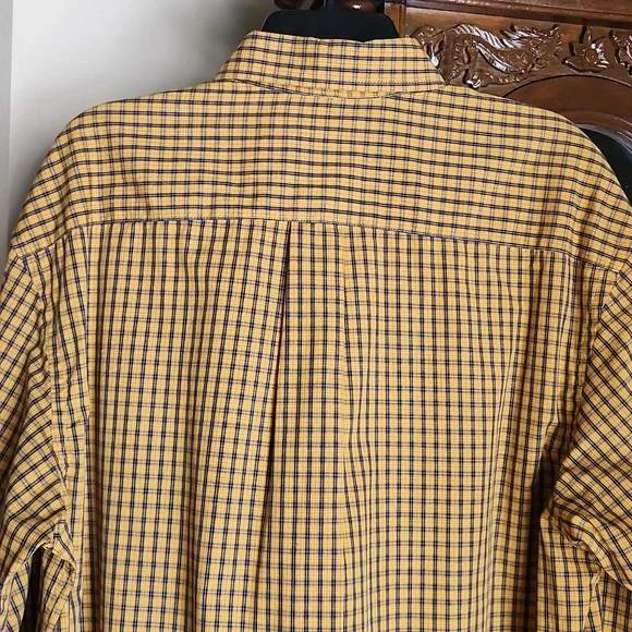 Arrow, Men's gold plaid shirt, long sleeves, like new, Sz L/G - Picture 6 of 8
